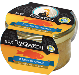 Rillettes dorade oignons miel produit breton