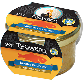 Rillettes dorade oignons miel produit breton